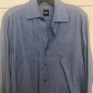 Blue Hugo Boss dress shirt